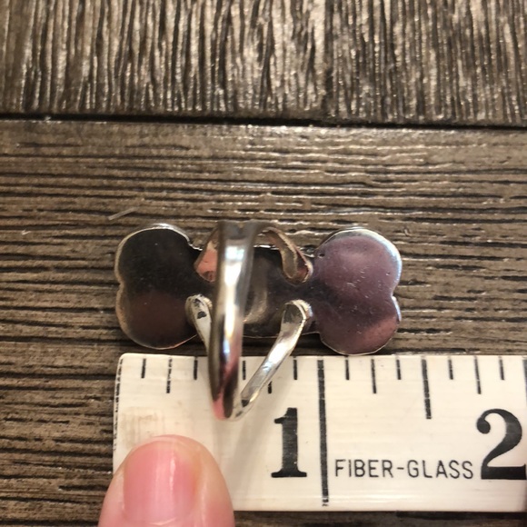 Vintage Marquise Shaped Turquoise Sterling Silver Ring Approx Size 9 - Picture 9 of 17